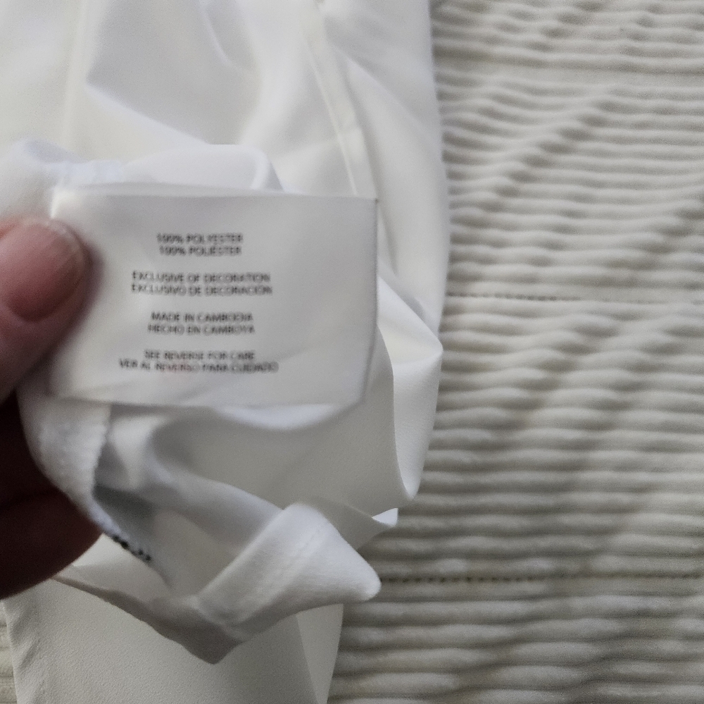 Banana Republic White V-Neck Blouse Size L - Picture 7 of 8